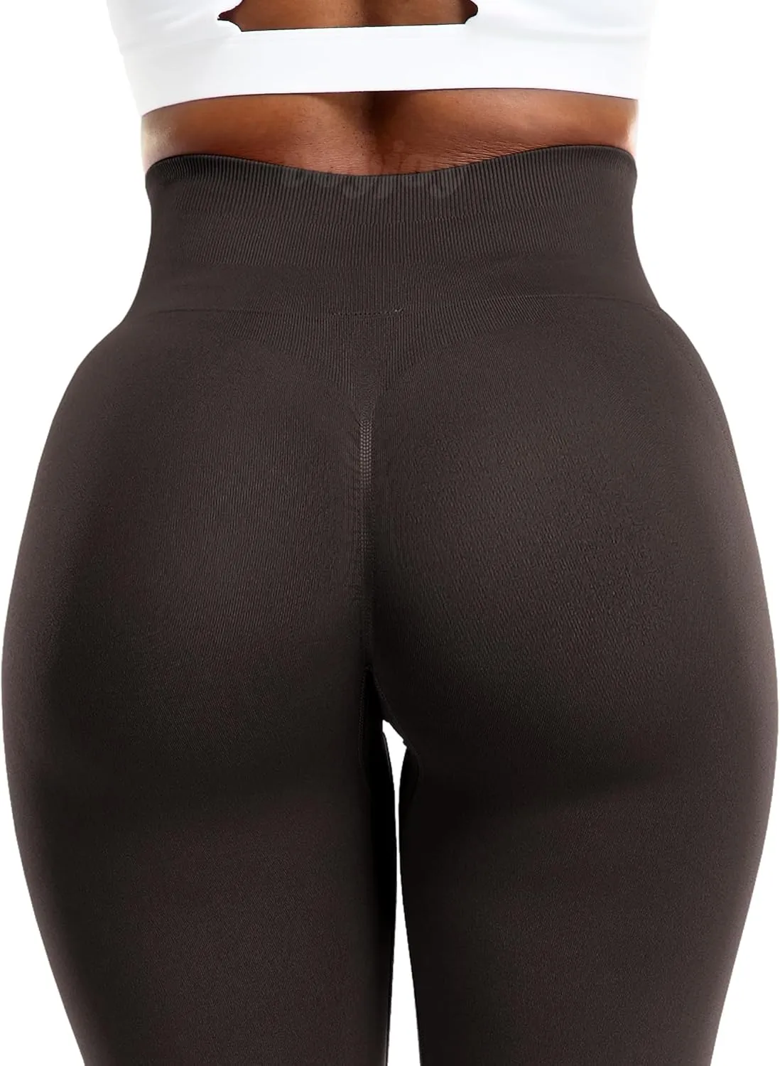VOYJOY Athletic Workout Scrunch Leggings for Women High Waist Seamless Gym Pants Tummy Control Amplify Tights