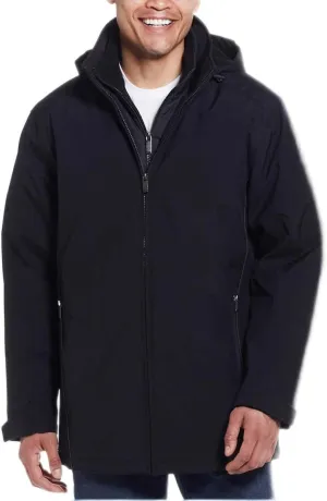 Weatherproof Mens Ultra Tech Removable Fleece Lined Hood Jacket (Black,Large)
