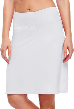Willit Women's 20" Knee Length Skorts Skirts Golf Tennis Skirts Modest Athletic Casual Skorts with Pockets UV Protection