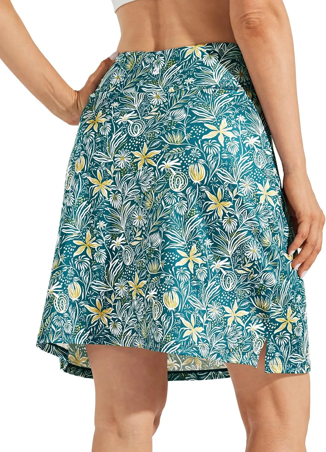 Willit Women's 20" Knee Length Skorts Skirts Golf Tennis Skirts Modest Athletic Casual Skorts with Pockets UV Protection