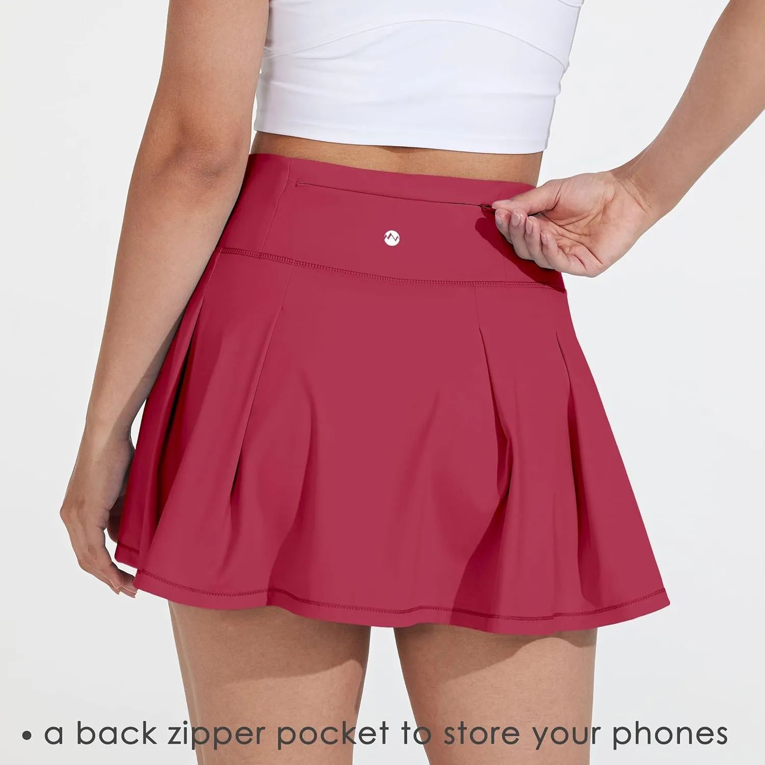 Willit Women's Tennis Skirts High Waisted Athletic Running Skorts Skirts with Shorts Pockets 13"