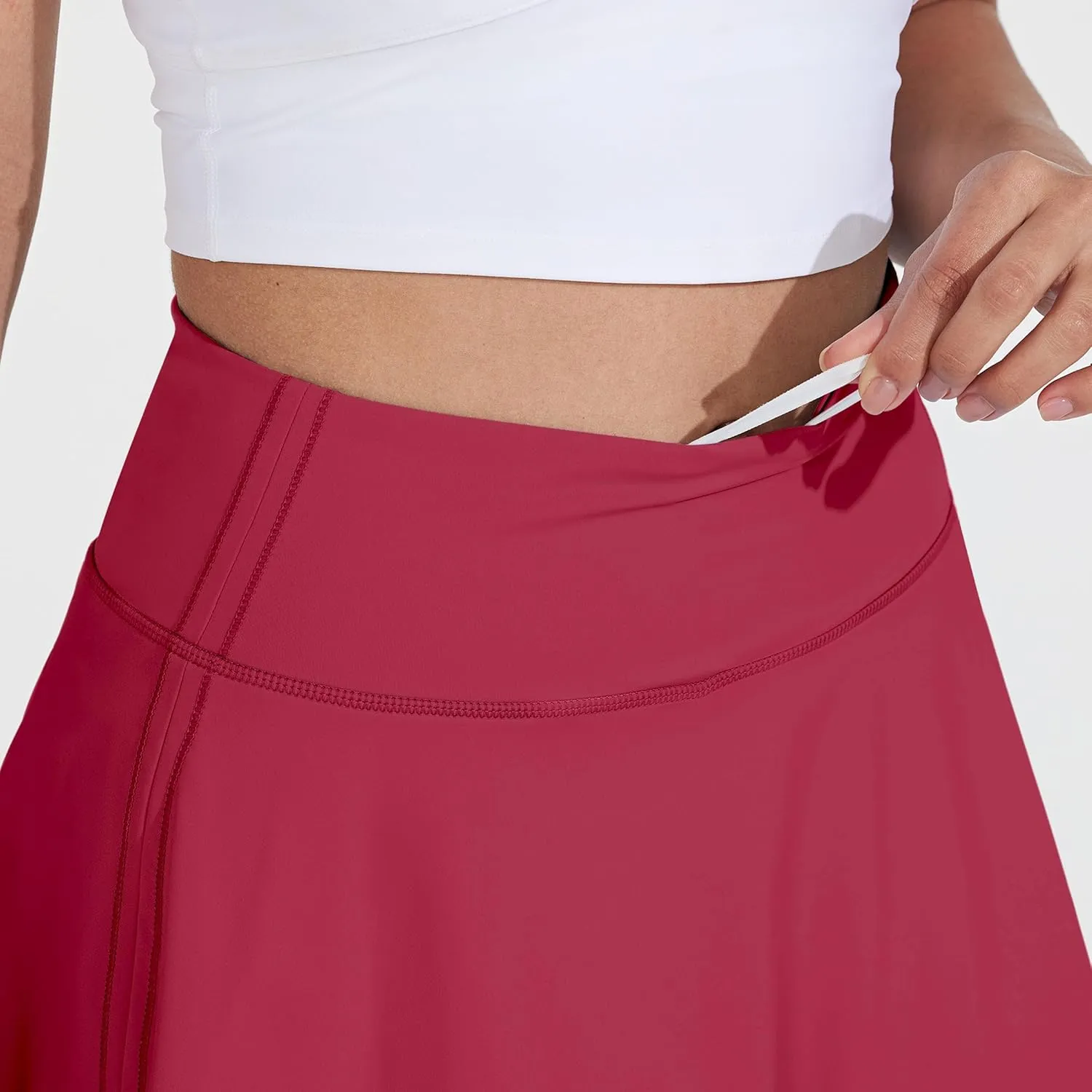 Willit Women's Tennis Skirts High Waisted Athletic Running Skorts Skirts with Shorts Pockets 13"