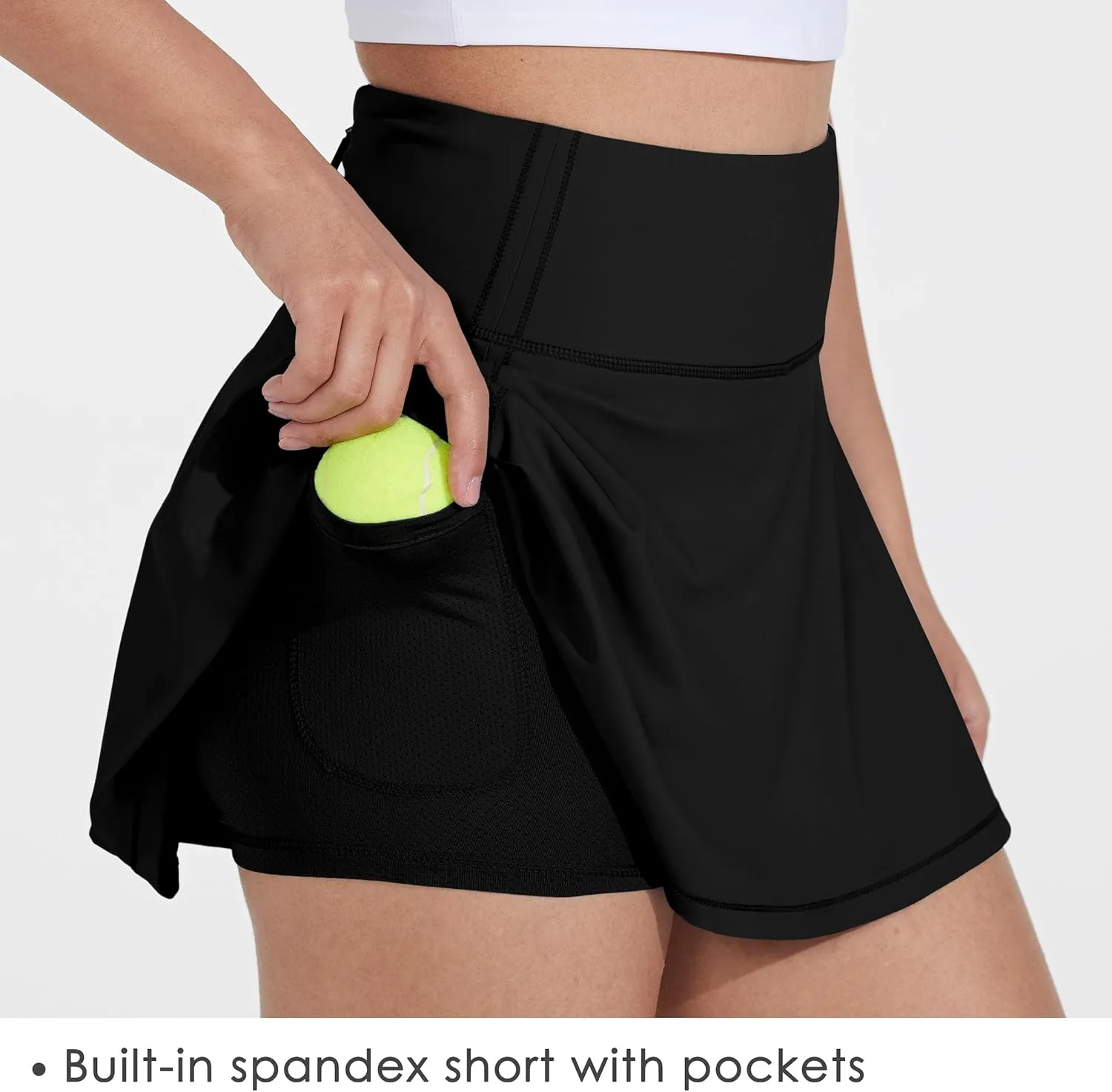 Willit Women's Tennis Skirts High Waisted Athletic Running Skorts Skirts with Shorts Pockets 13"