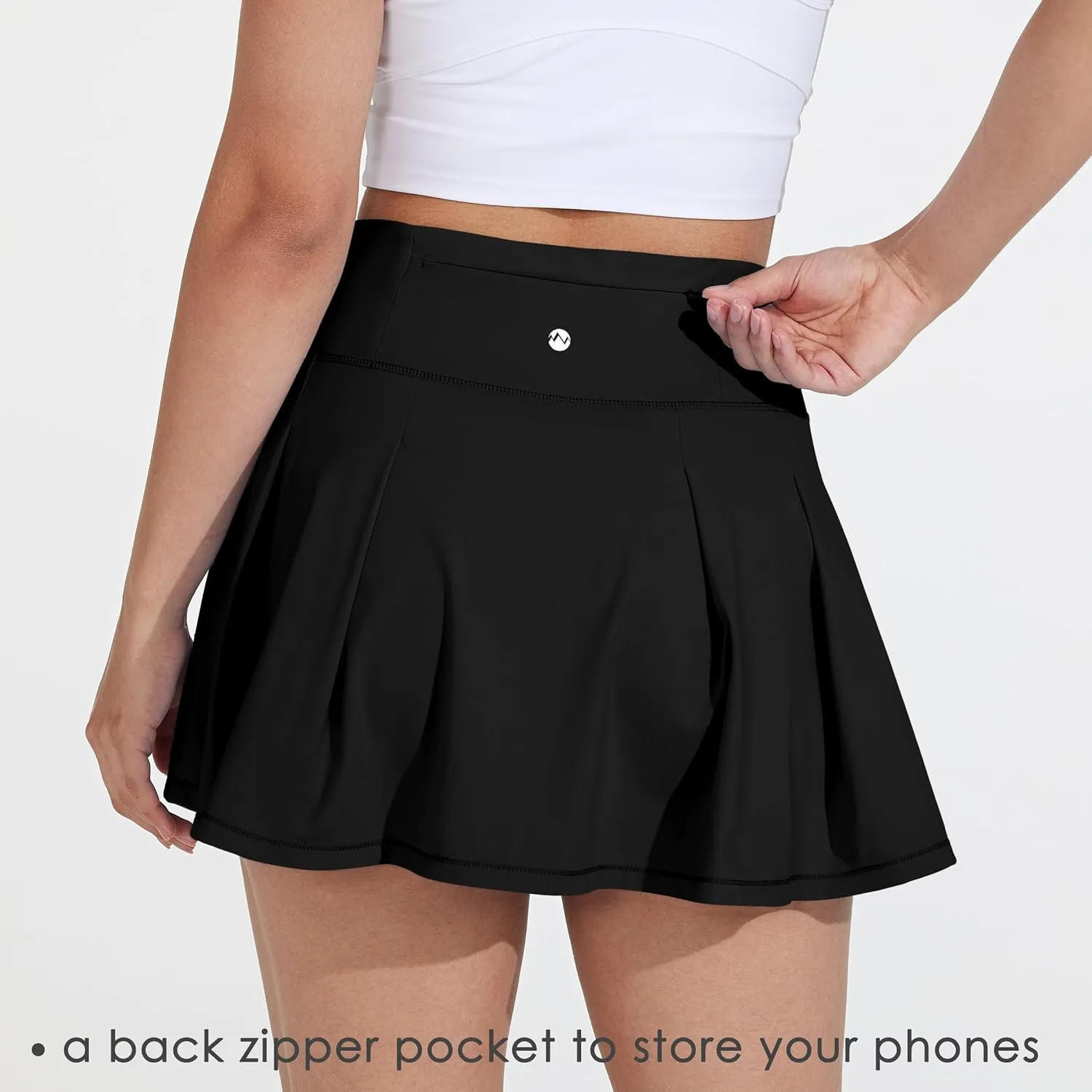 Willit Women's Tennis Skirts High Waisted Athletic Running Skorts Skirts with Shorts Pockets 13"