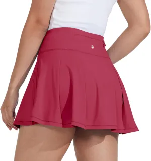 Willit Women's Tennis Skirts High Waisted Athletic Running Skorts Skirts with Shorts Pockets 13"