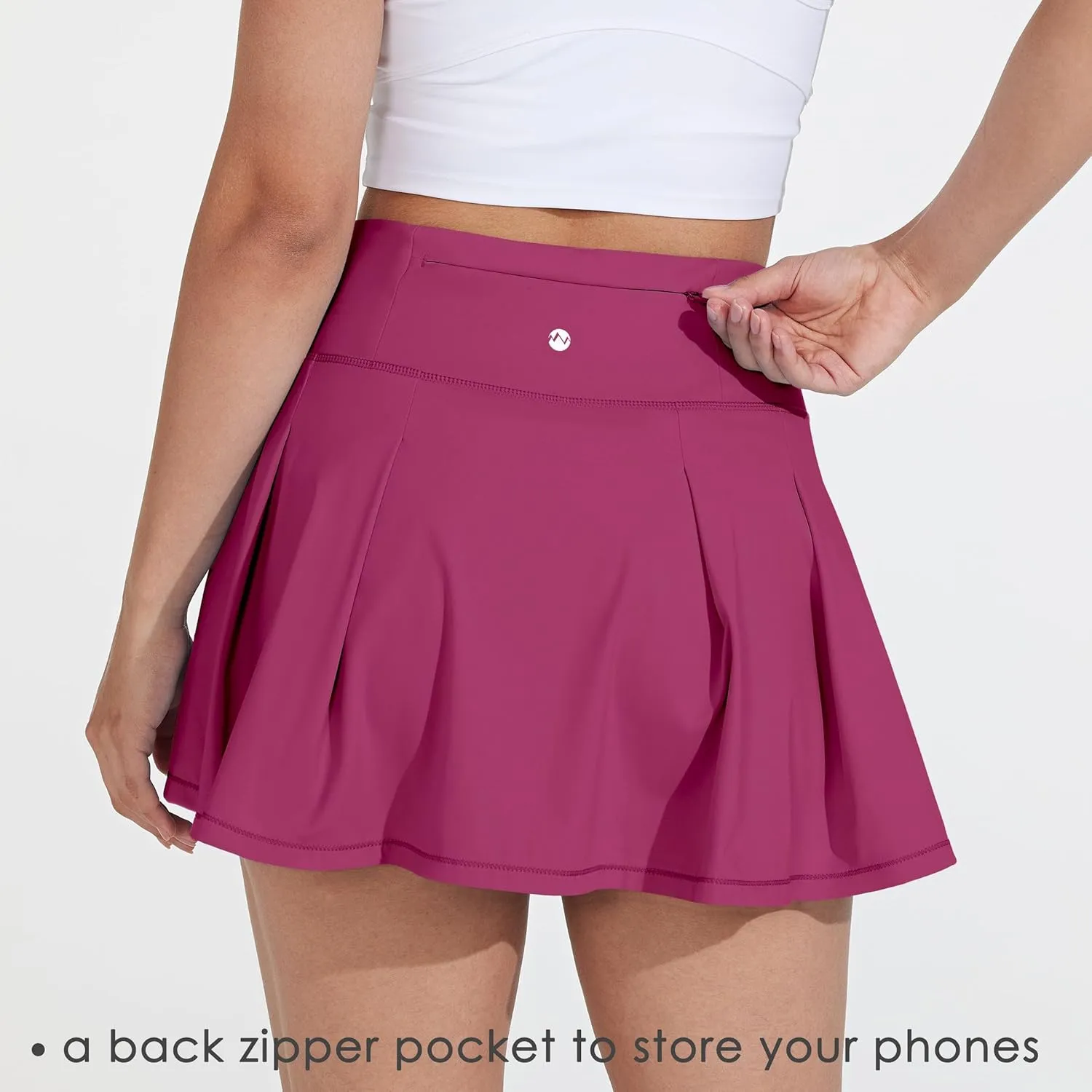 Willit Women's Tennis Skirts High Waisted Athletic Running Skorts Skirts with Shorts Pockets 13"