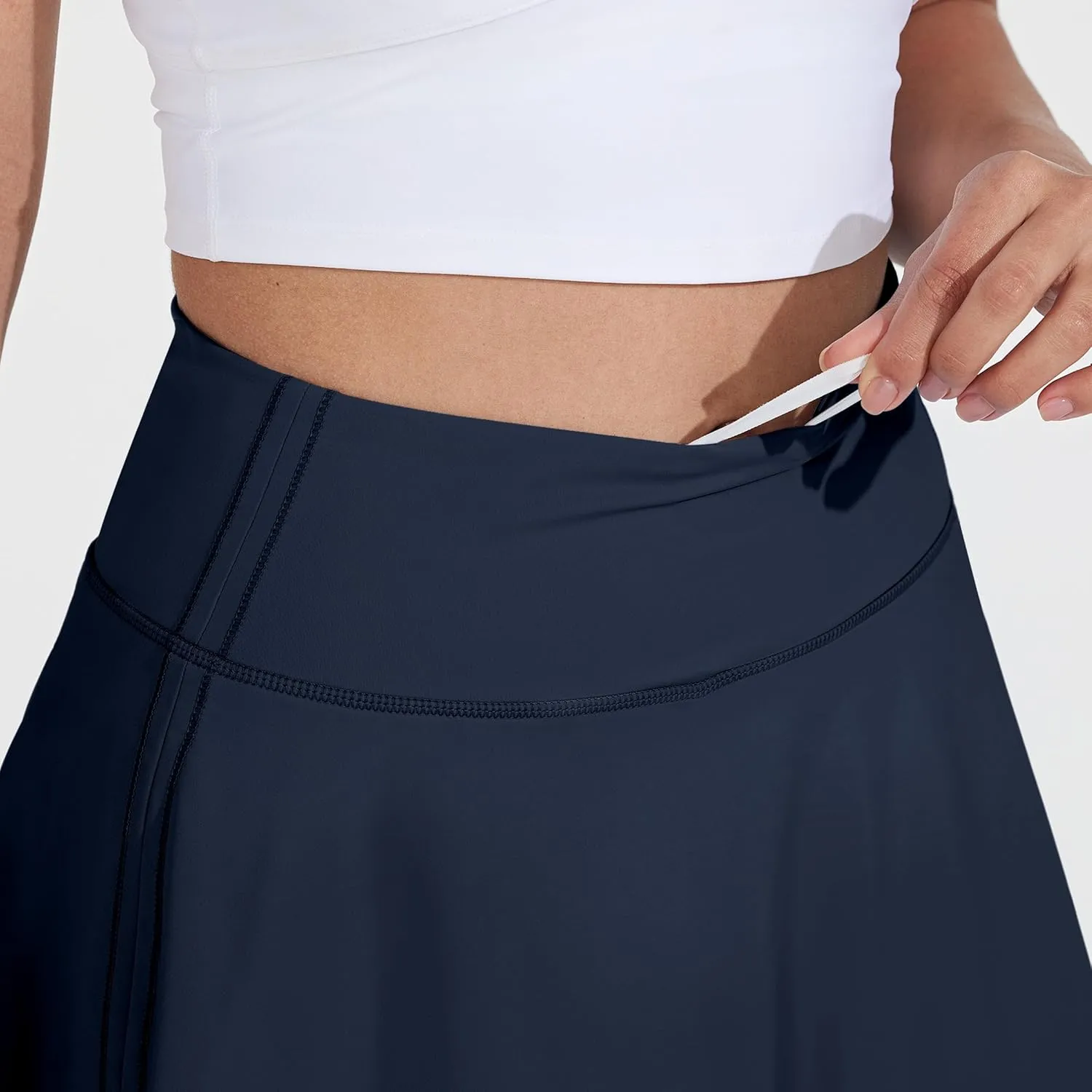 Willit Women's Tennis Skirts High Waisted Athletic Running Skorts Skirts with Shorts Pockets 13"