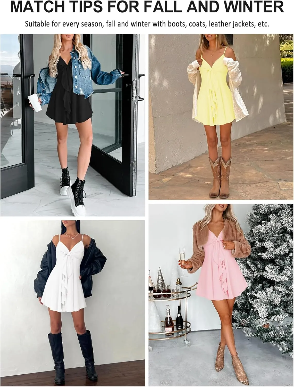 Women Sleeveless Sexy V Neck Summer Dress for Women Casual Flowy Beach Club Party Spaghetti Strap Mini Sundress