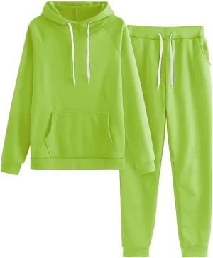 Womens 2 Piece Outfits Long Sleeve Crewneck Color Block Travel Jogger Sweatsuit Sets Sweatsuits