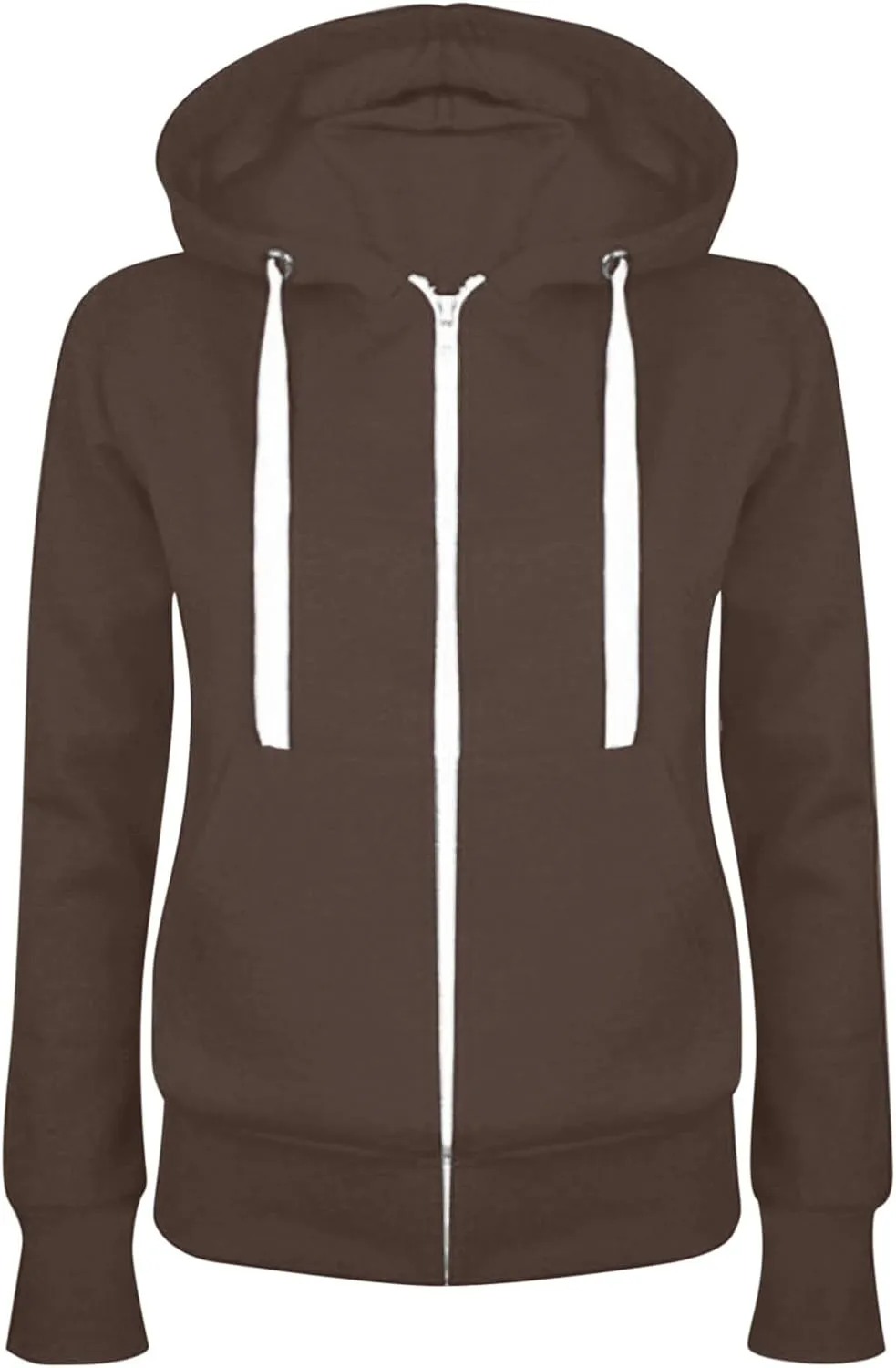 Womens Active Zip-up Hoodie Casual Lightweight Long Sleeve Sweatshirt Oversized Jacket with Pocket