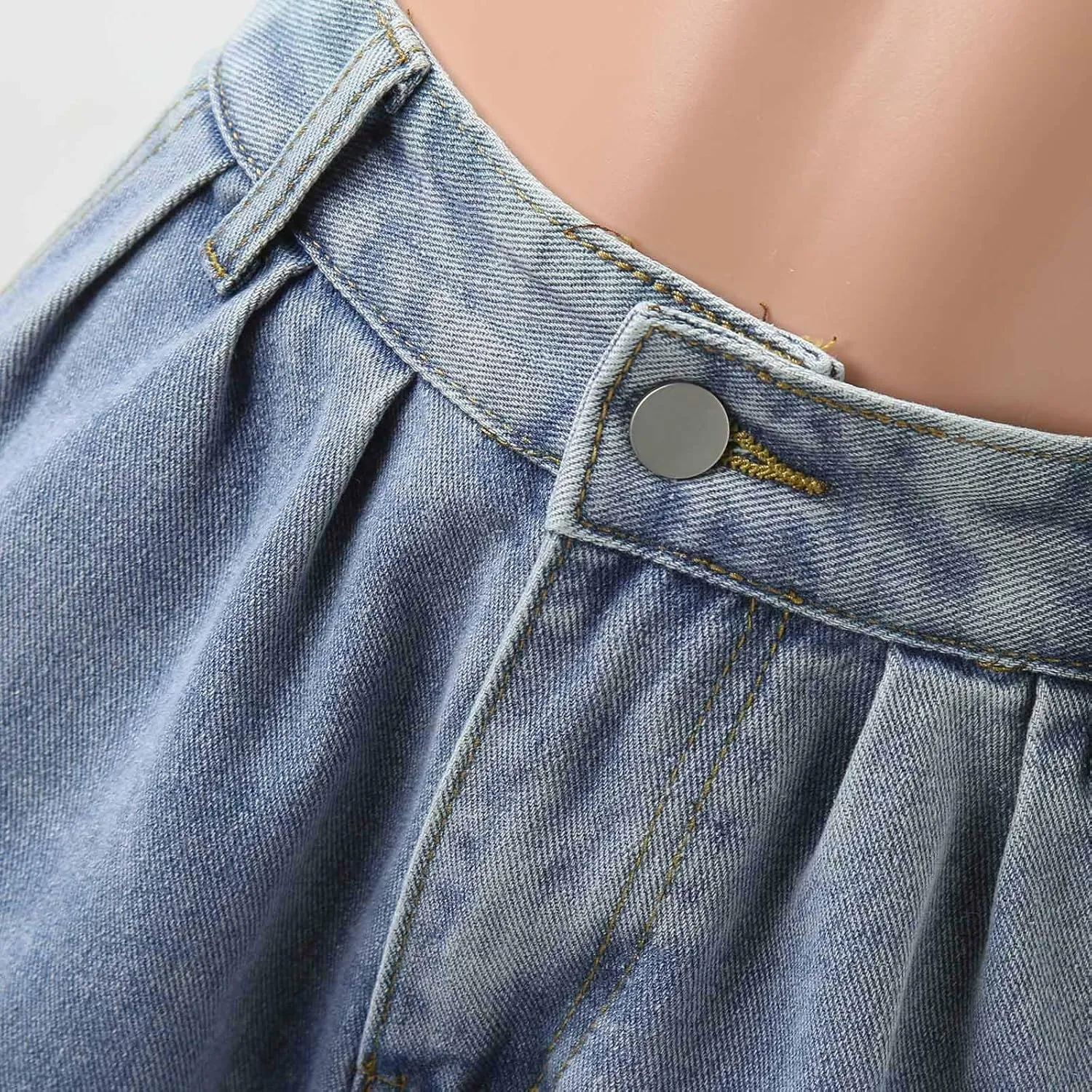 Women's Barrel Jeans Casual High Waisted Stretchy Wide Leg Pants Baggy Denim Pants