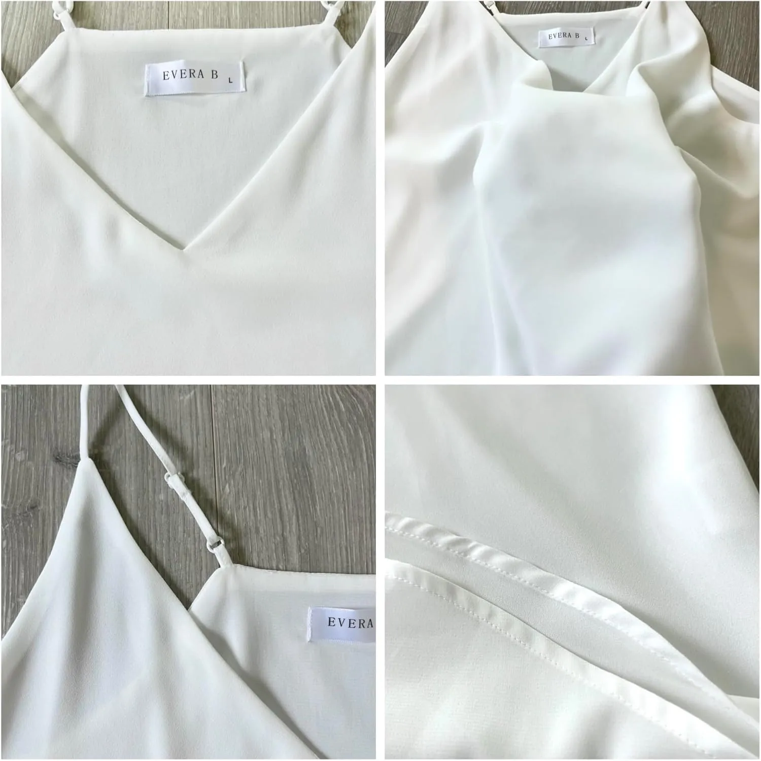 Womens V Neck Spaghetti Strap Tank Tops Dressy Casual Camisole Blouses Sleeveless Loose Cami Basic Tank Shirt