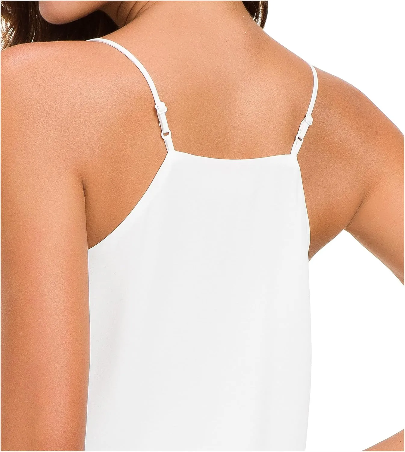 Womens V Neck Spaghetti Strap Tank Tops Dressy Casual Camisole Blouses Sleeveless Loose Cami Basic Tank Shirt