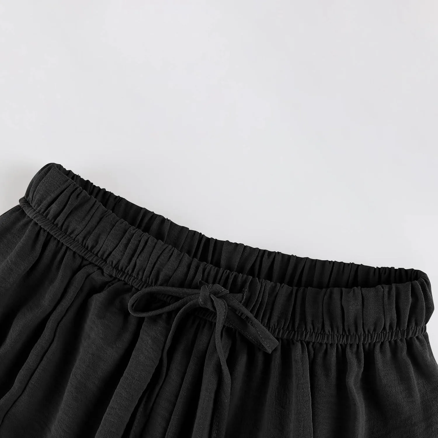 Women's Wide Leg Pants Comfy Casual Loose Fit Drawstring Flowy Summer Beach Palazzo Harem Pants with Pockets