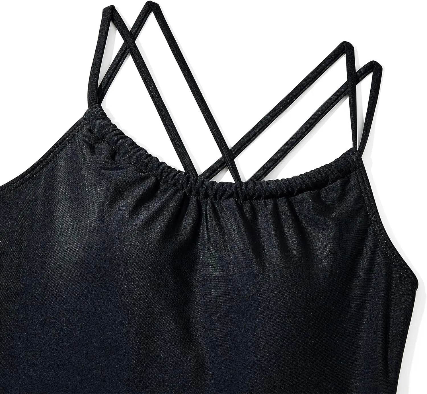 Zando Girls Swimsuit One Piece UPF 50 Cross Backless Swimsuit for Girls 8-14 Years Old