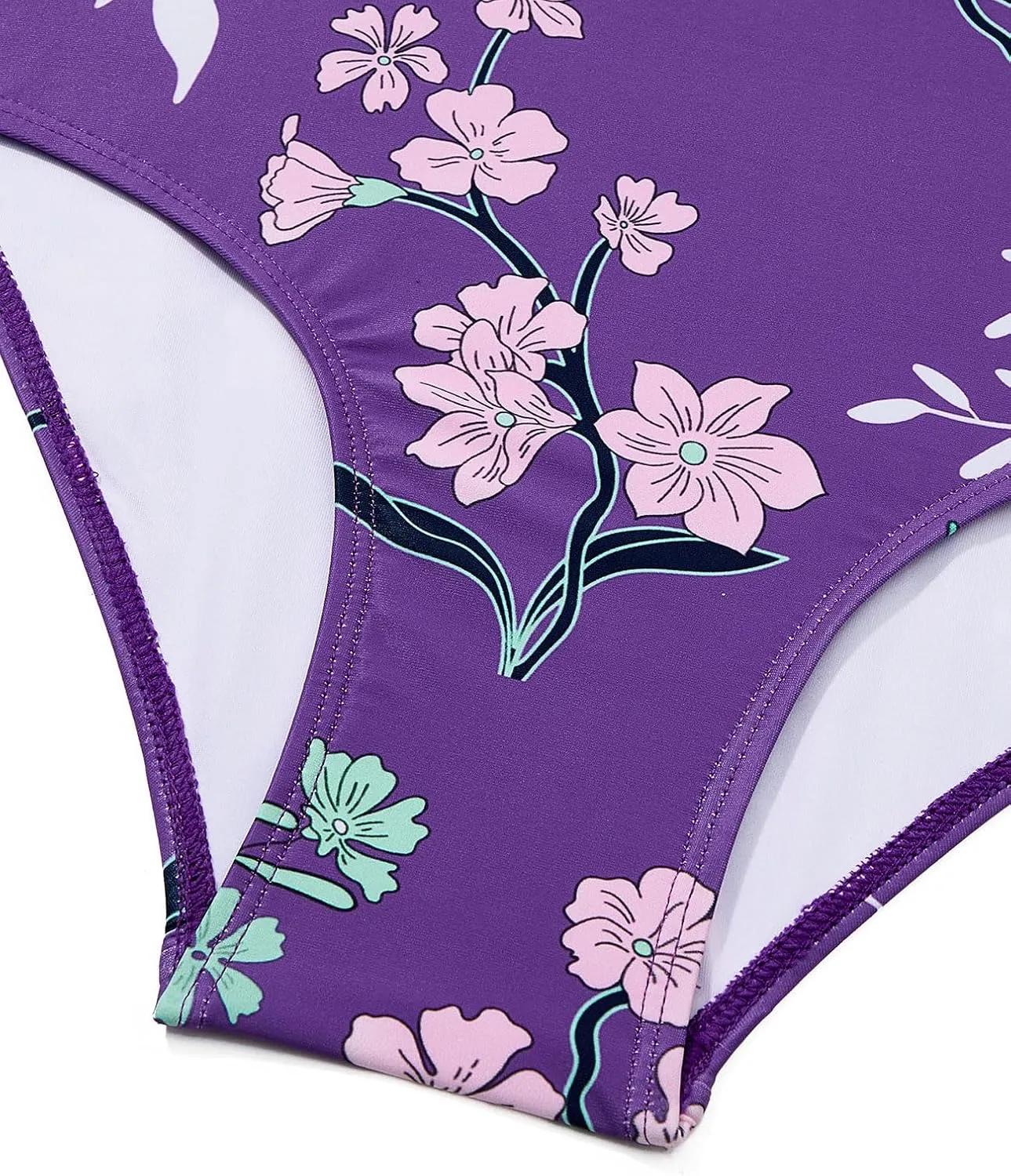 Zando Girls Swimsuit One Piece UPF 50 Cross Backless Swimsuit for Girls 8-14 Years Old
