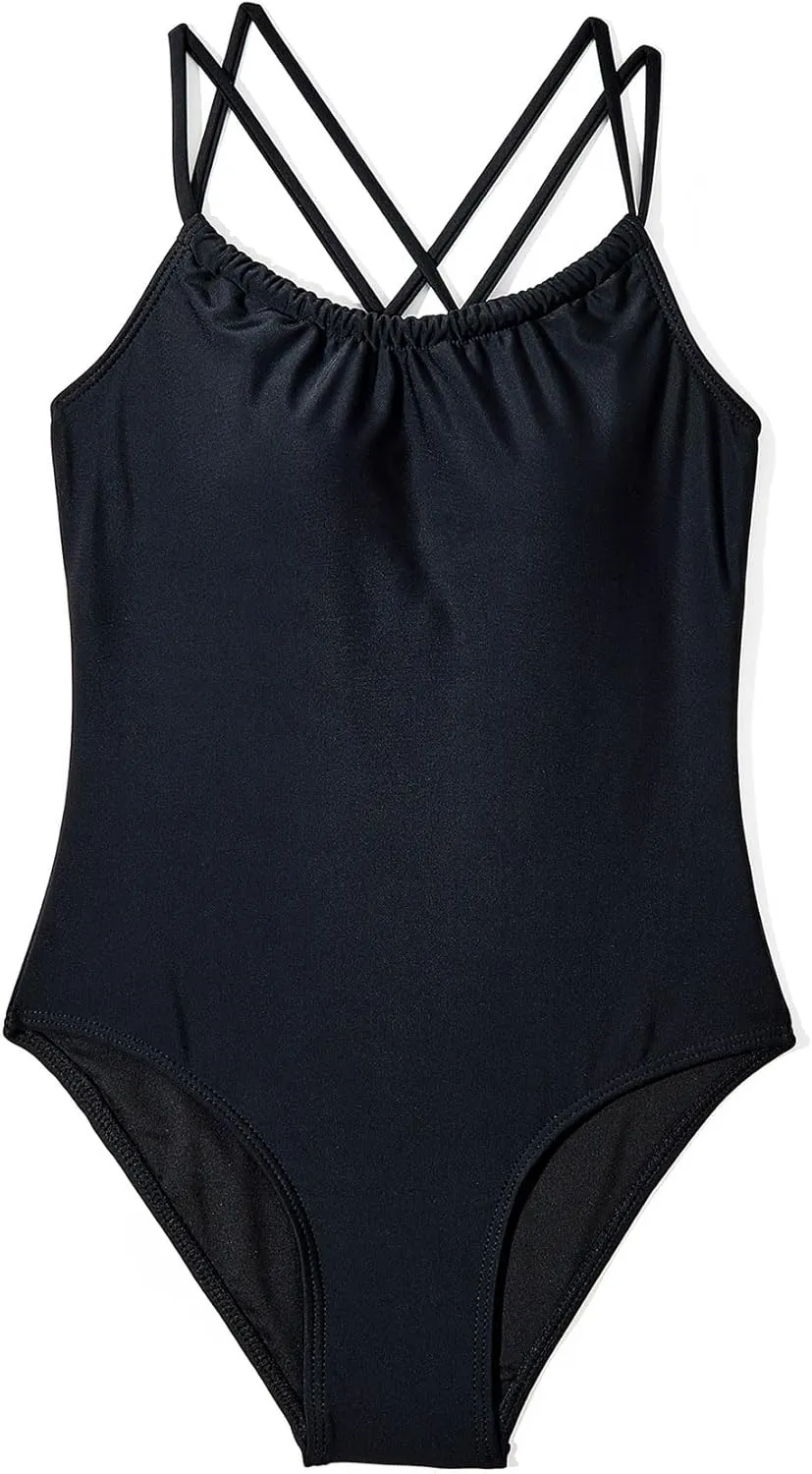 Zando Girls Swimsuit One Piece UPF 50 Cross Backless Swimsuit for Girls 8-14 Years Old